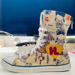 Harajuku Lovers 7 1/2 high tops. Worn only 2 times